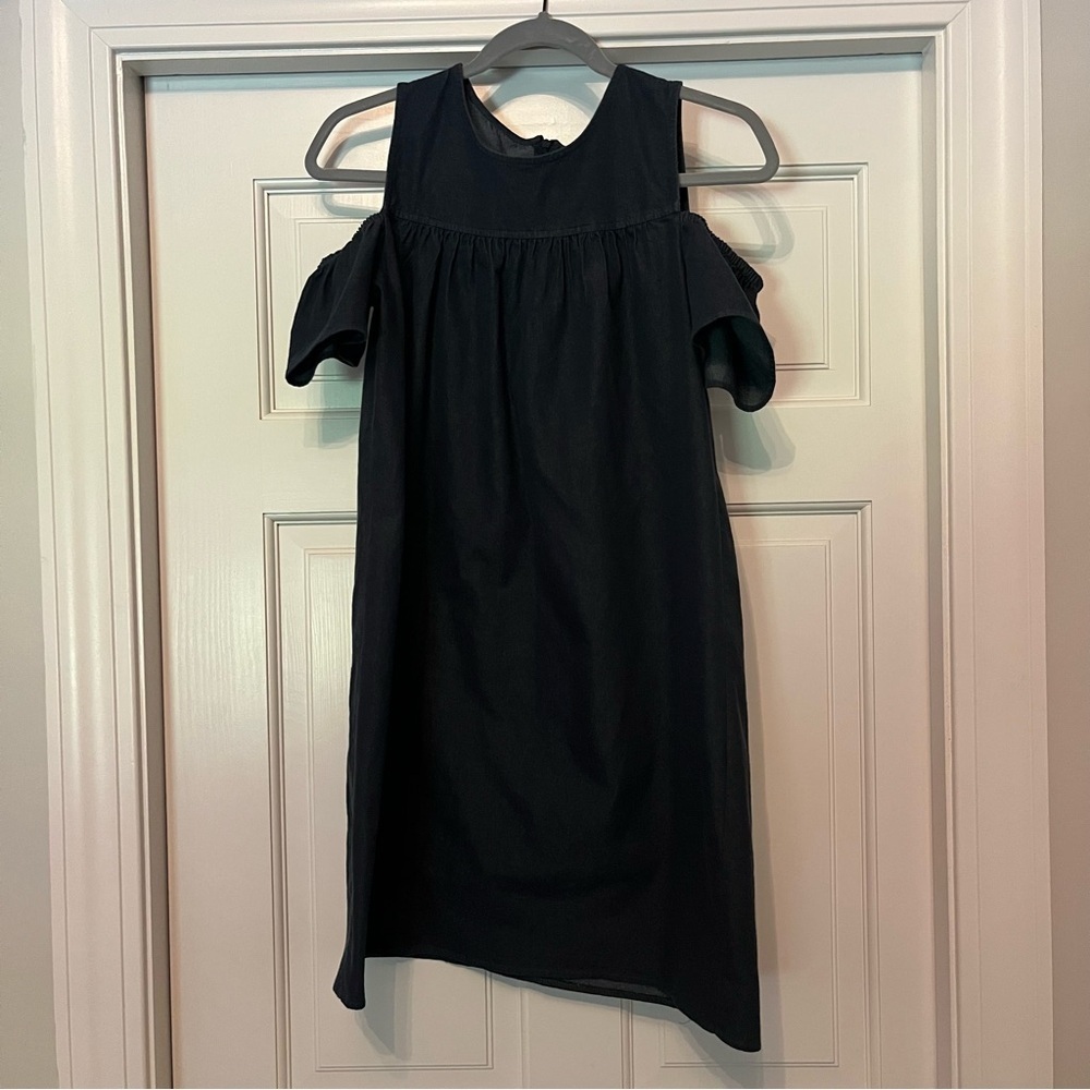 London Times Denim Cold Shoulder Women’s Dress